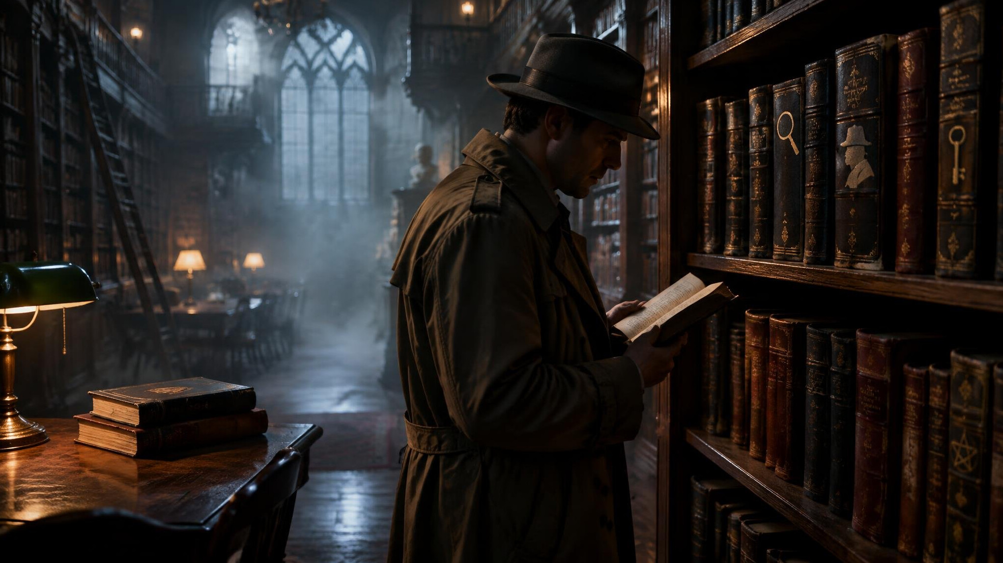 old library with books