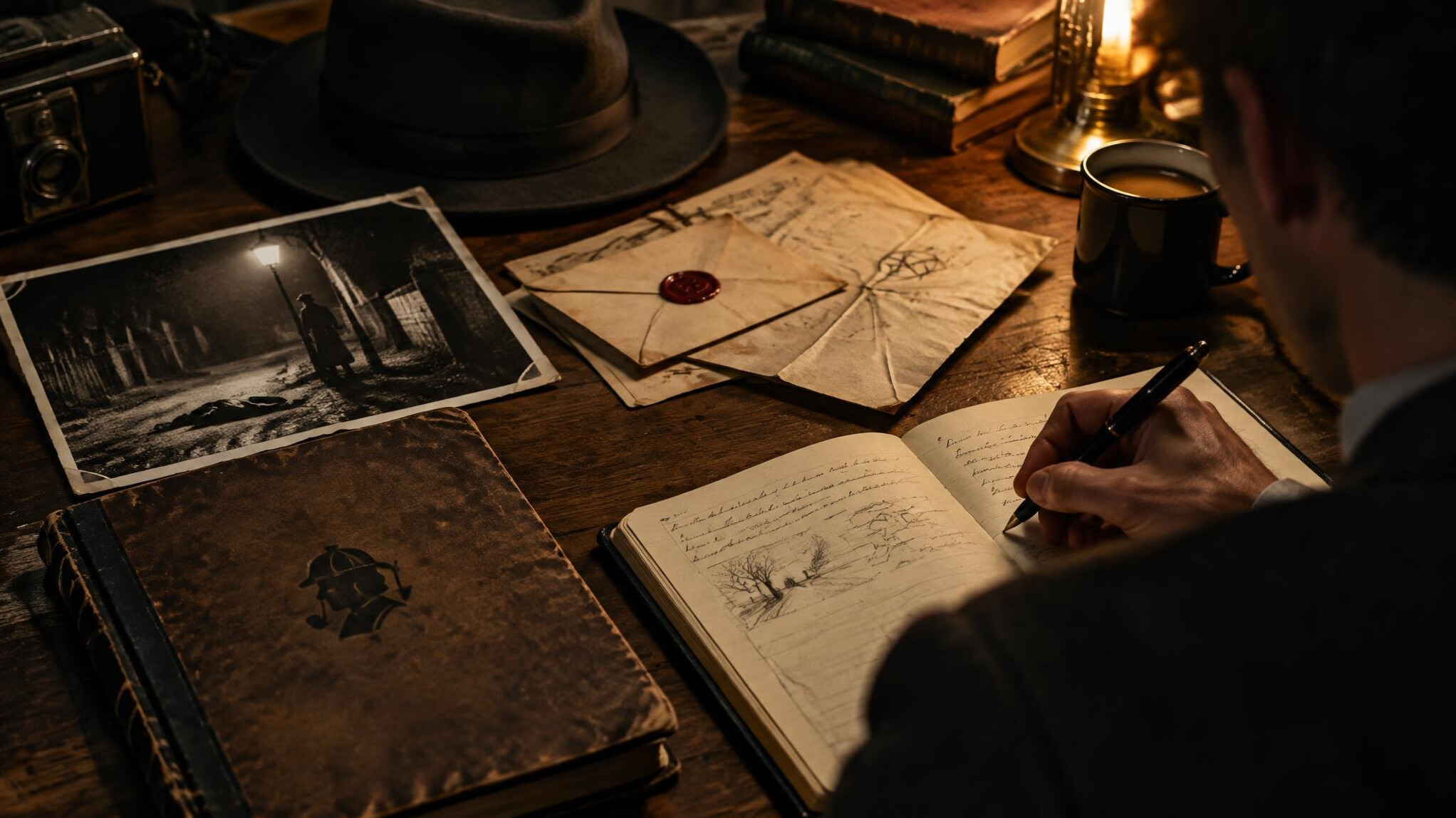 vintage detective notebook