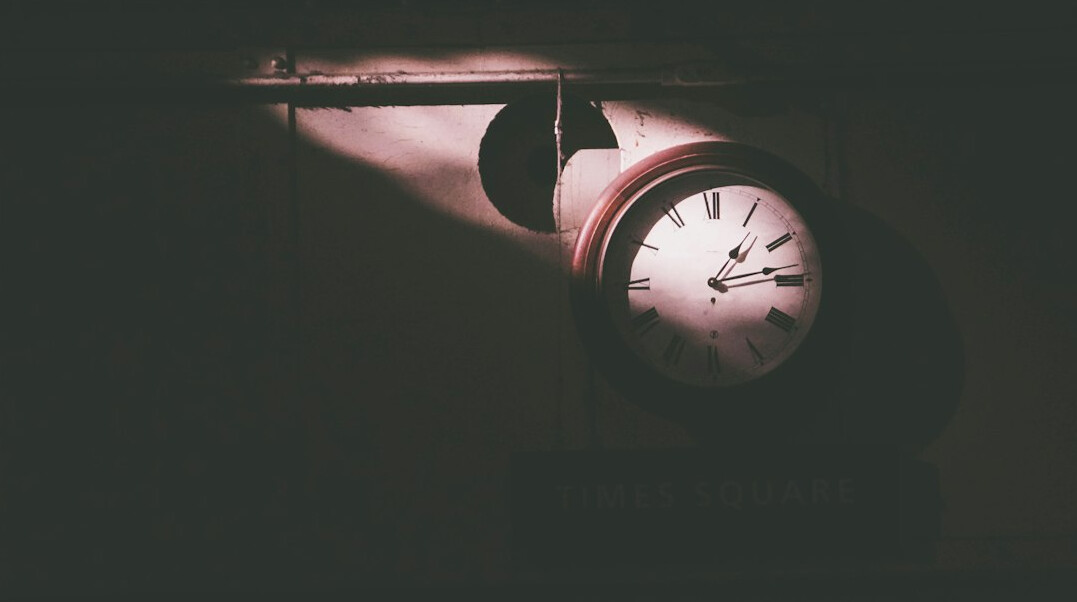 clock ticking in dark