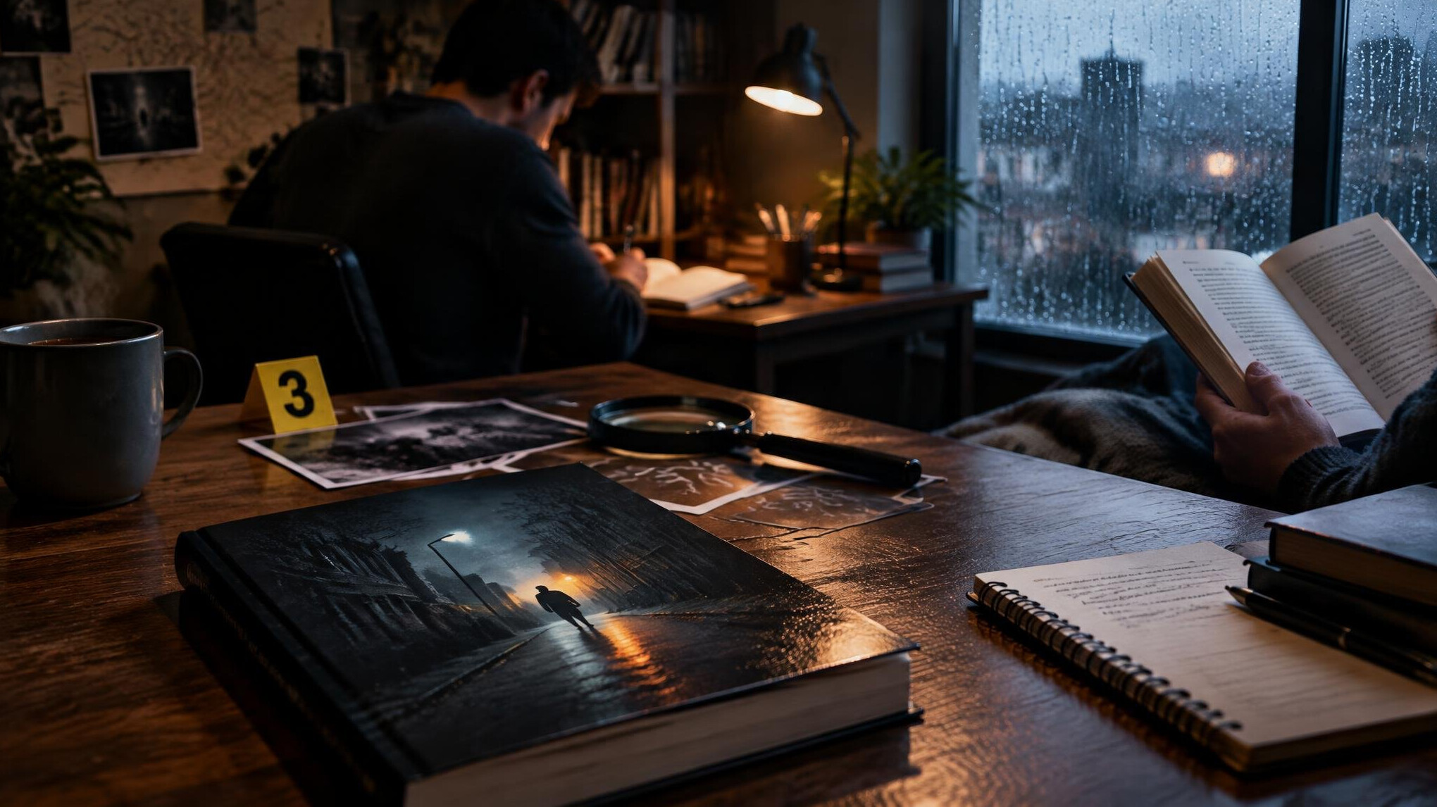 modern mystery book on table